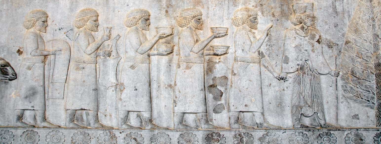Sogdianere med gaver til den persiske kongen, persisk relieff fra 400-tallet fvt.
