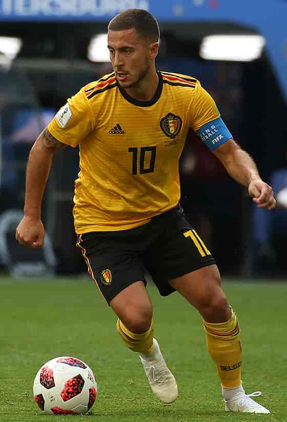 Hazard for Belgias landslag 13. juli 2018.
