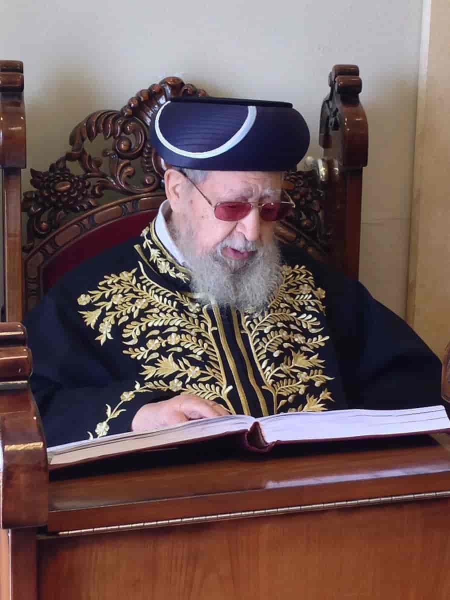 Rabbi Ovadia Yosef, født i Bagdad, Irak (1920–2013).