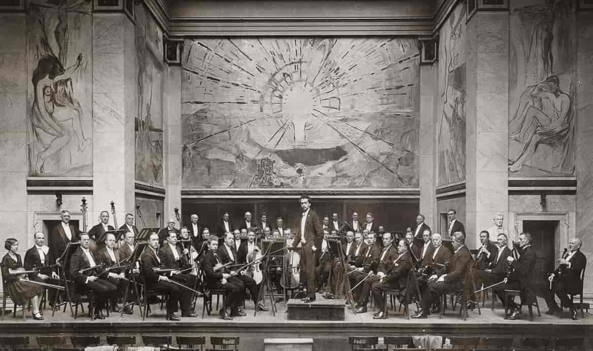 Filharmonisk Selskaps Orkester i Universitetets aula, ca. 1930