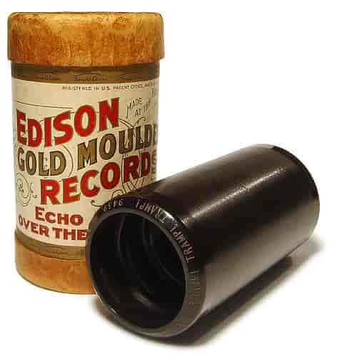 Edison Gold Moulded vokssylinder, ca 1904