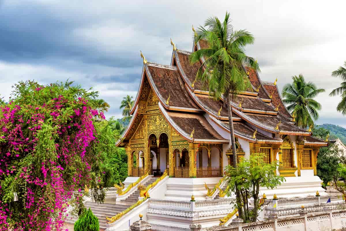 Wat Xieng thong tempel i Vientiane , Laos.