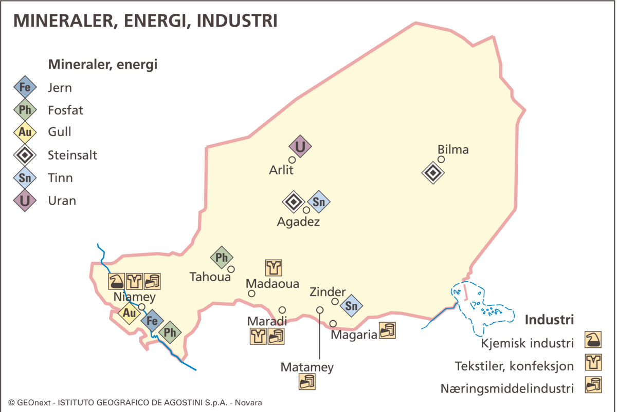 Niger (Økonomisk kart)