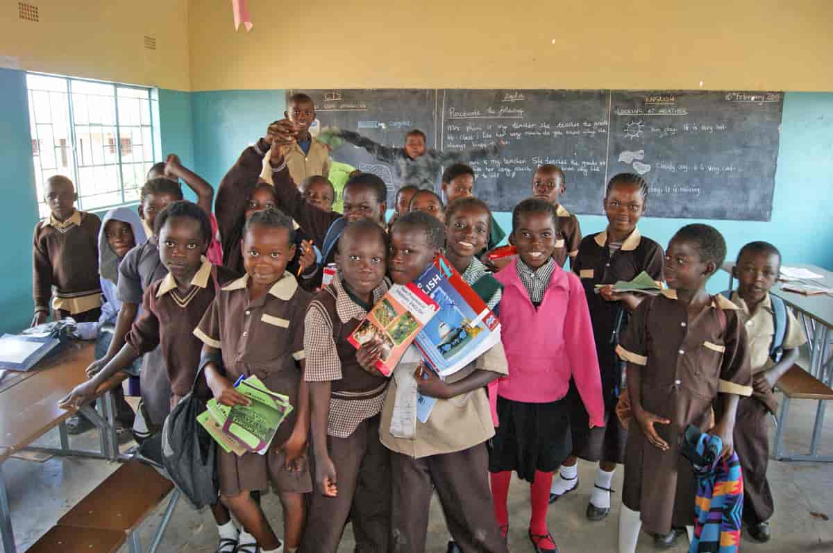 Skolebarn i Zambia