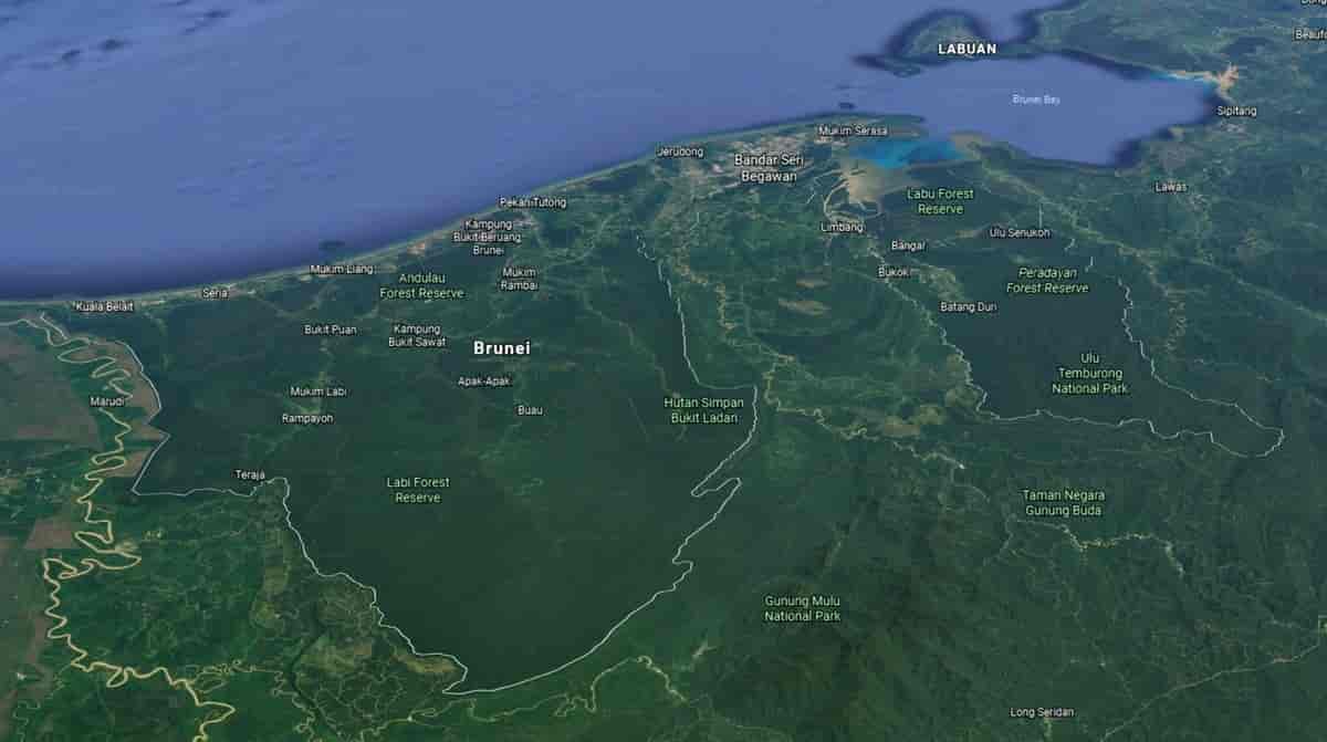 oversiktsbilde av Brunei (kart)