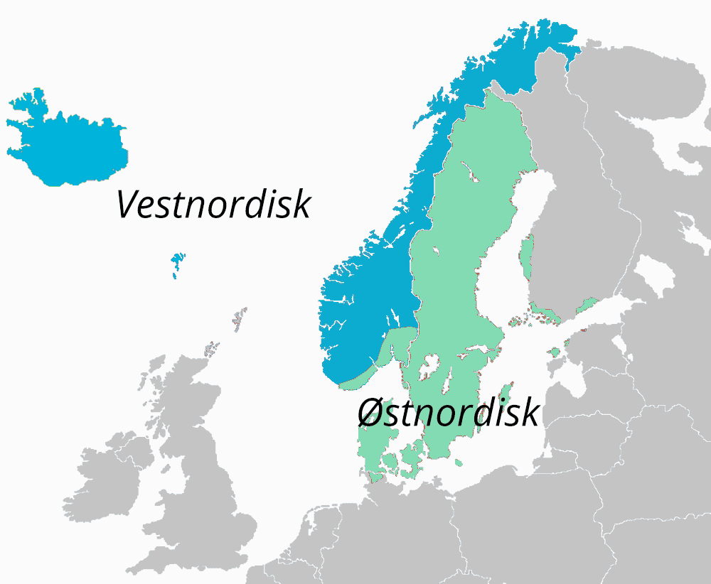 Østnordisk og vestnordisk