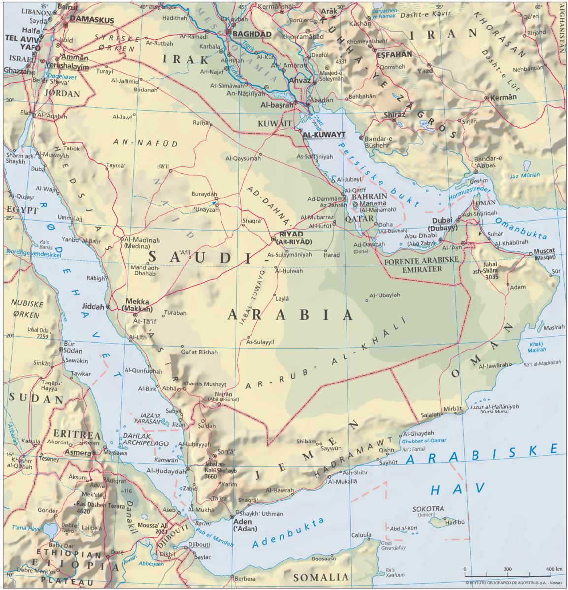 Saudi-Arabia (Hovedkart)