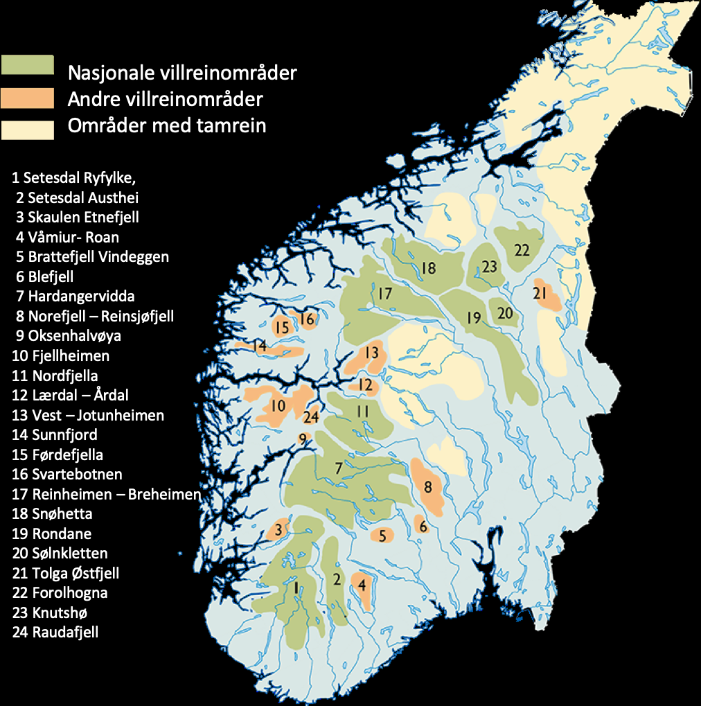 Villreinområder i Norge