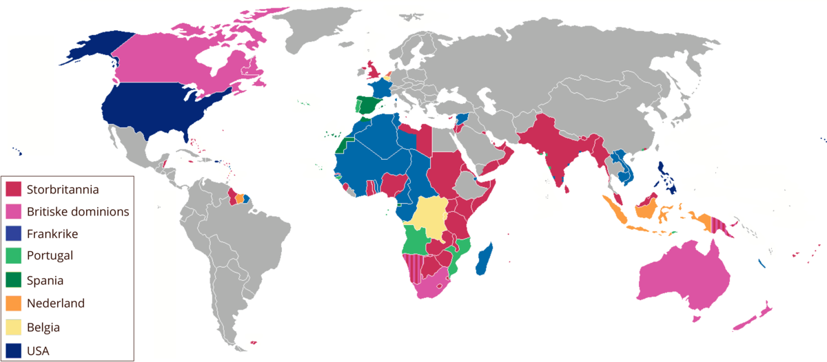 Kolonimakter og kolonier i 1945