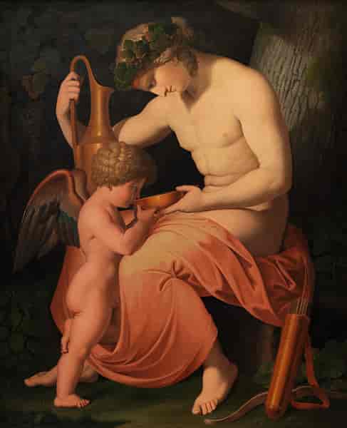 Maleriet Bacchus og Amor av Asmus Jacob Carstens, 1796