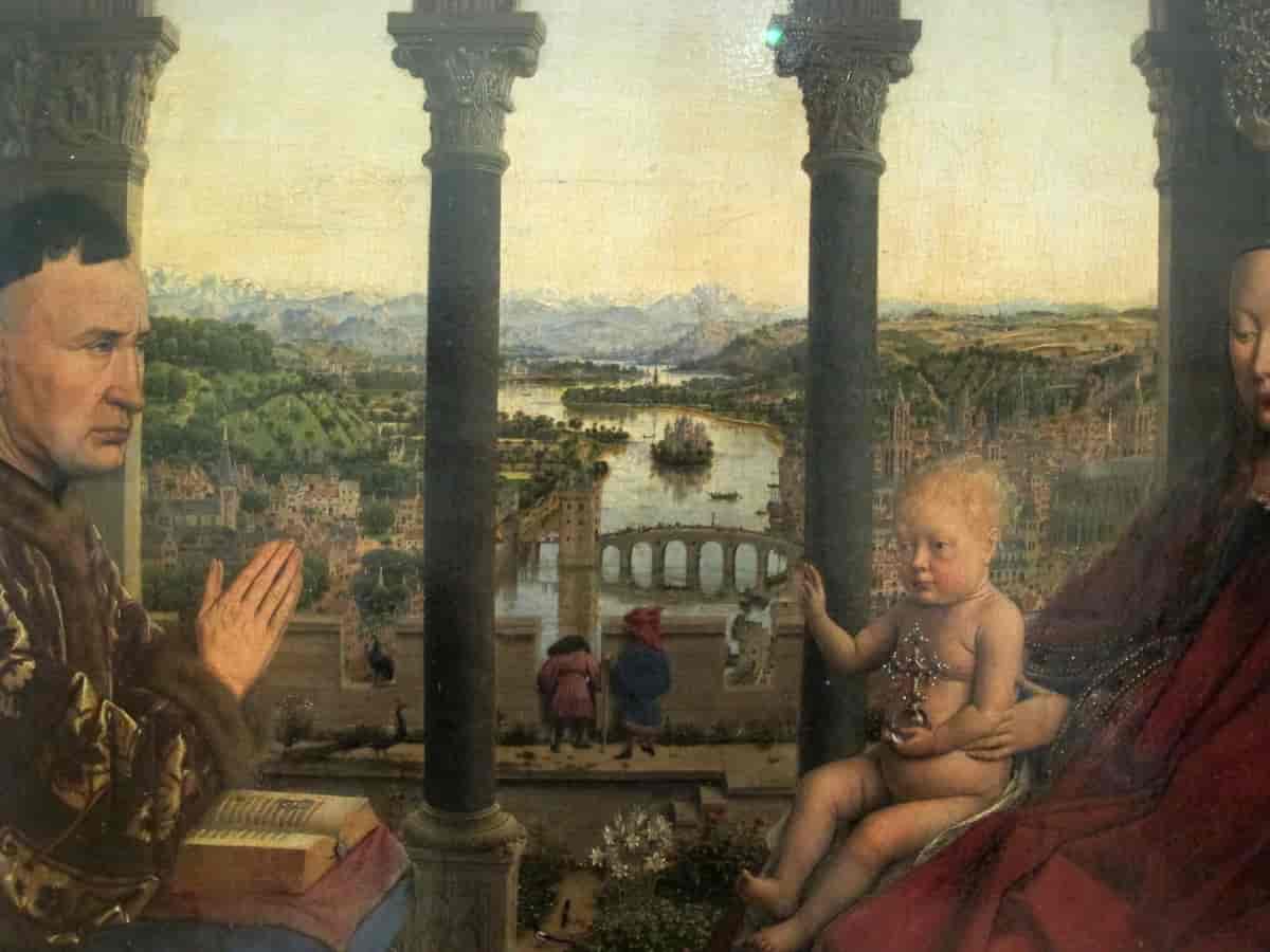 Madonna med barnet og kansleren