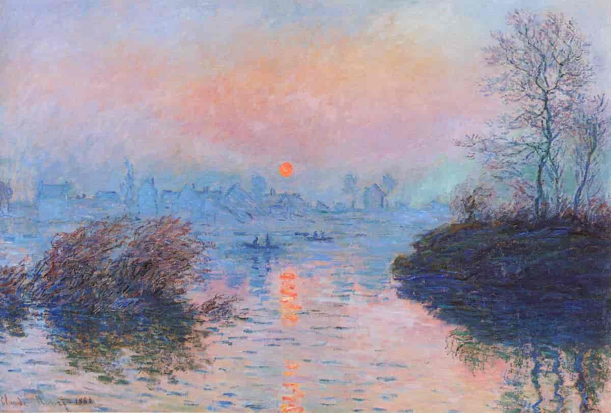 Solnedgang over Seinen, 1880