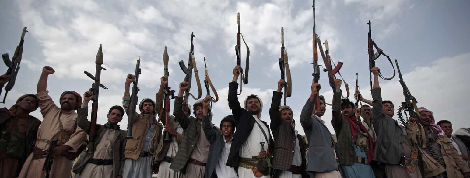 Houthier samlet til kamp i Sanaa i 2016