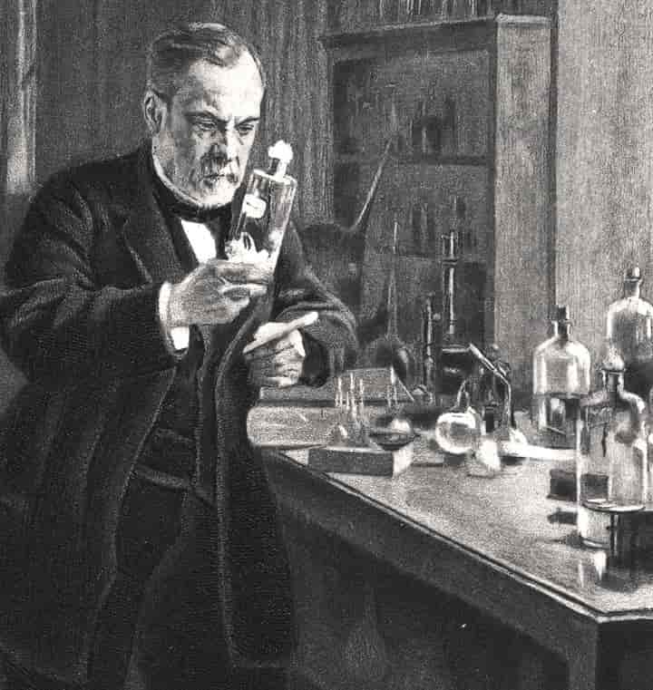 Louis Pasteur i sitt laboratorium