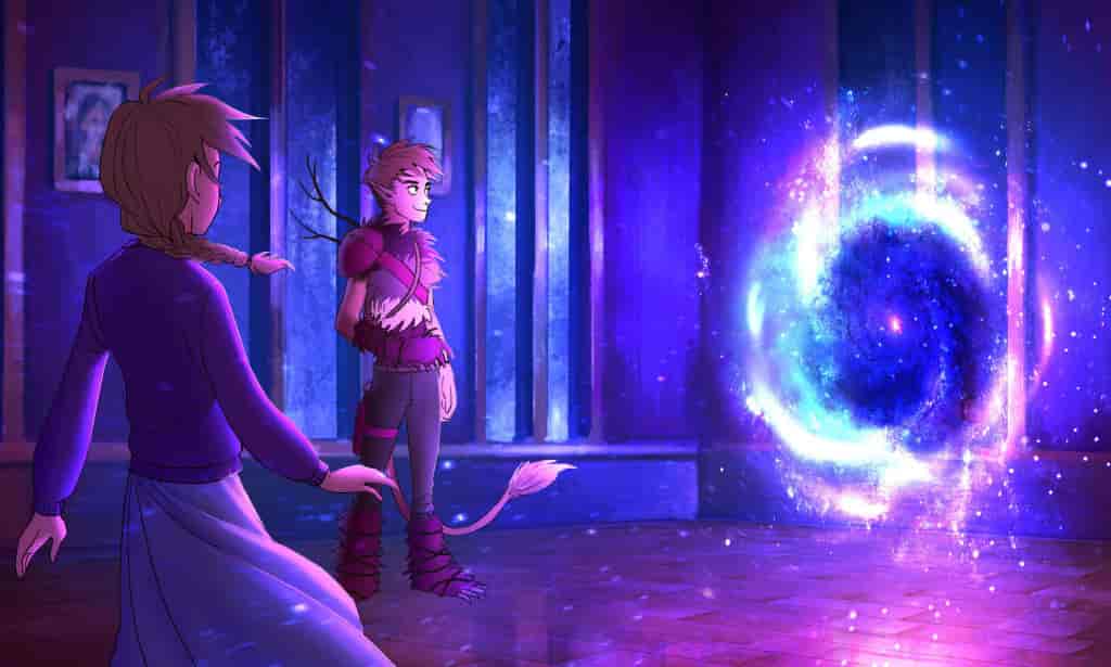 Espen viser Sonja portalen til den magiske verdenen Jotundalen.