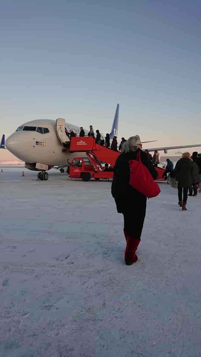 Boarding ved Kirkenes lufthavn Høybuktmoen