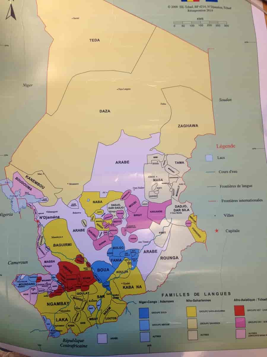 Språkgrupper i Tsjad