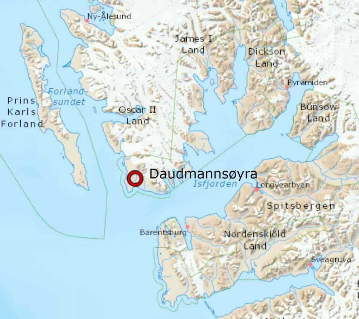Kart Daudmannsøyra