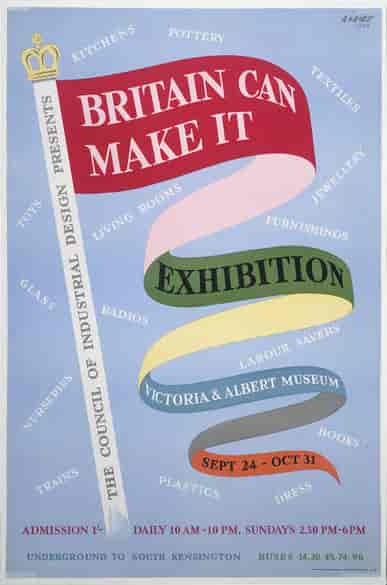 Poster til utstillingen «Britain can make it» (1946)