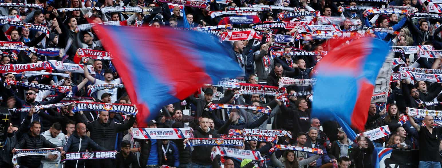 Lyon-tilhengere på Groupama Stadium