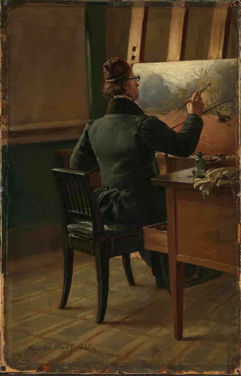 Siegwald Dahl, Professor Dahl ved staffeliet, 1848