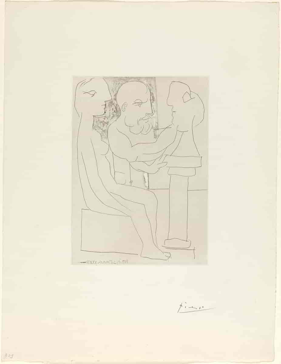 Pablo Picasso, Gammel billedhugger i arbeid
