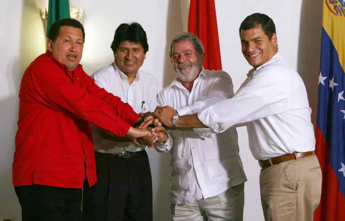 Chavez, Morales, Lula, Correa