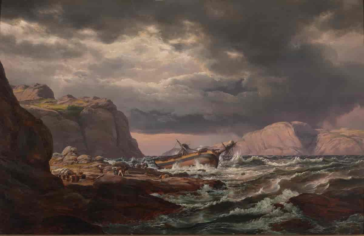 Joan Christian Dahl, Skipbrudd ved den norske kyst