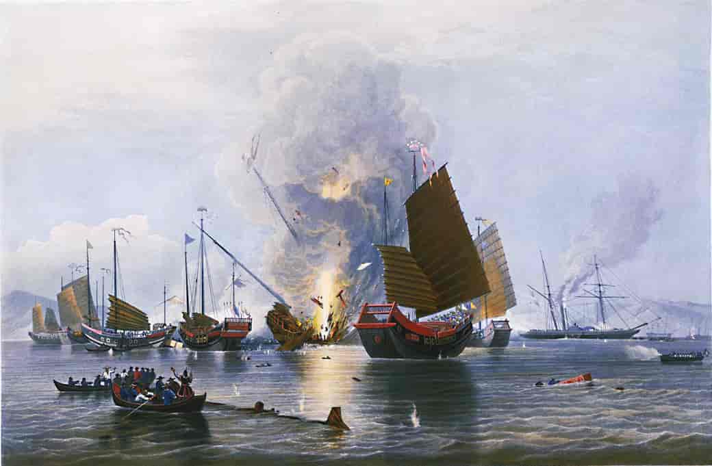 Kinesiske skip angripes