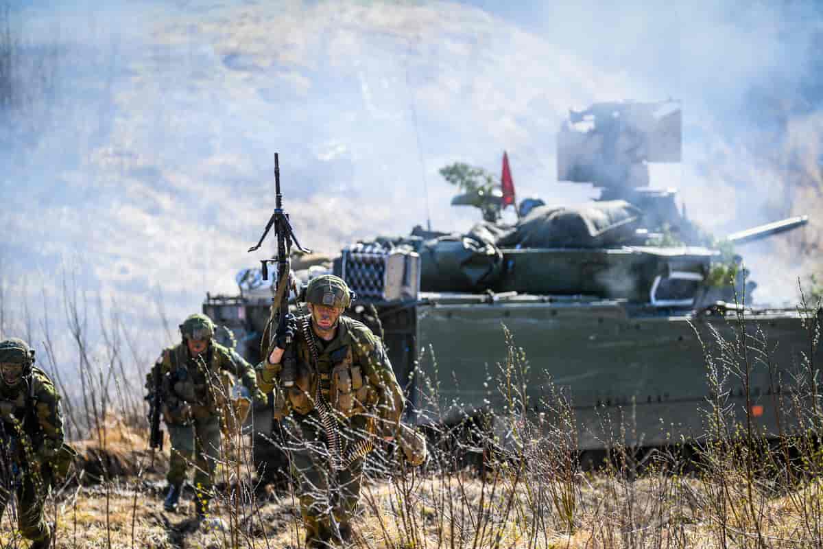 Soldater fra Panserbataljonen med stormpanservognen CV9030, 2018.