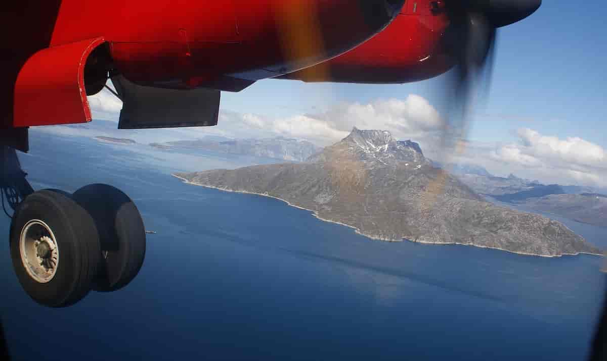 Flygning på Grønland, i området rundt Nuuk