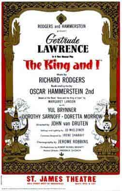 Programblad The King and I (1951)