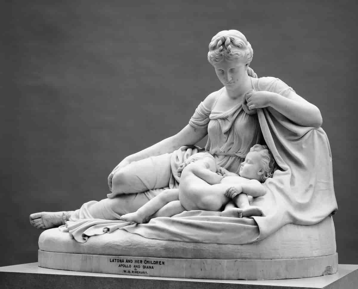 Leto med nyfødte Apollo og Artemis