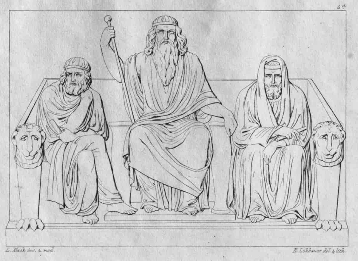 Minos, Aeacus og Rhadamanthys