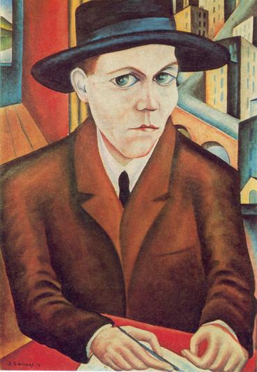 Oskar Maria Graf malt av Georg Schrimpf (1927)