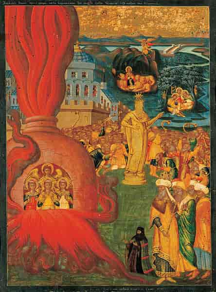 The story of Daniel and the Three Youths in the Fiery Furnace