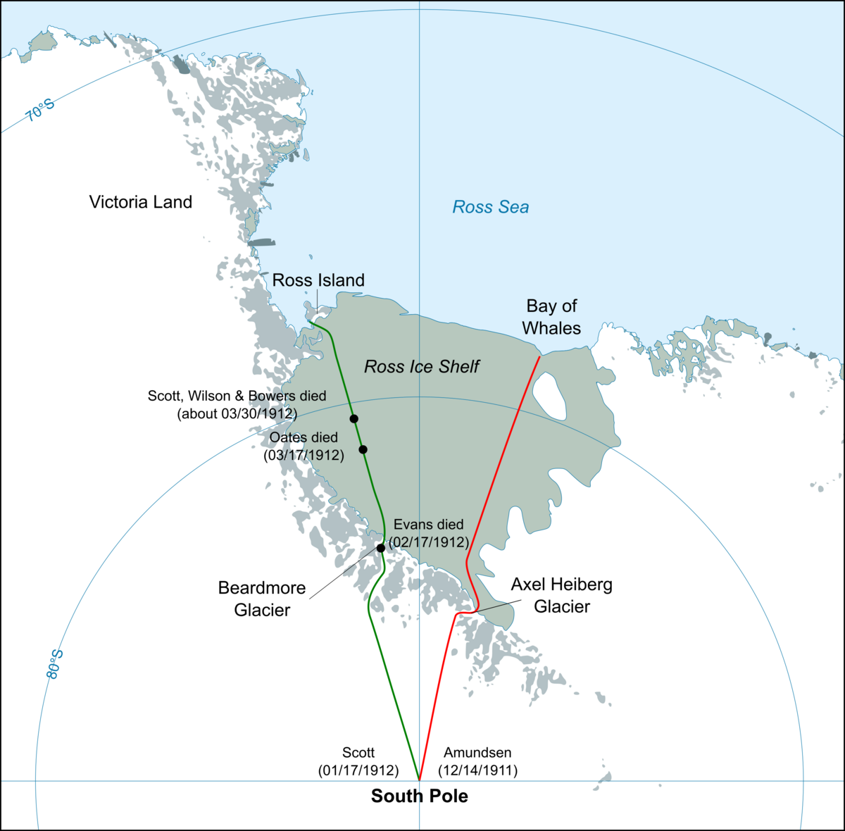 Kart: Kampen om Sydpolen