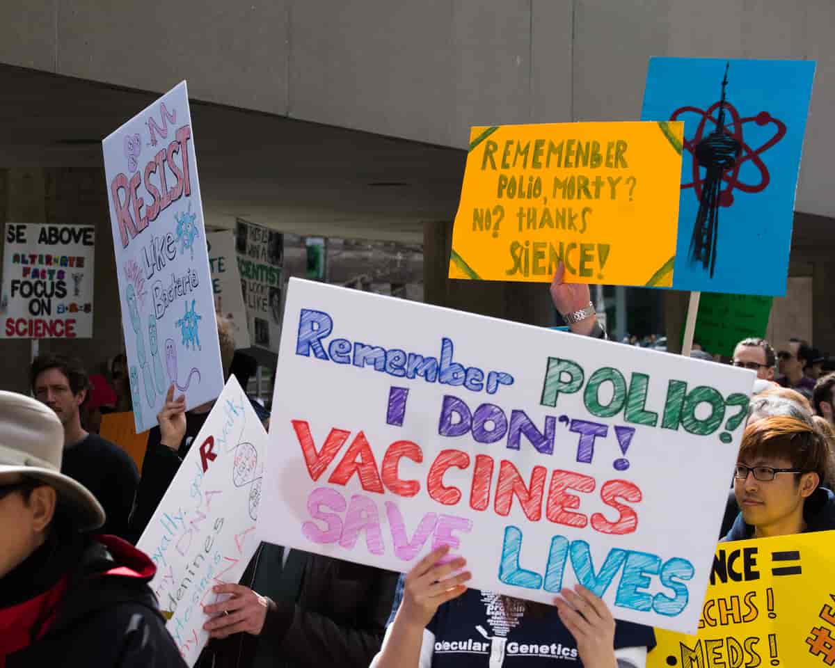 Demonstrasjon mot vaksinemotstand