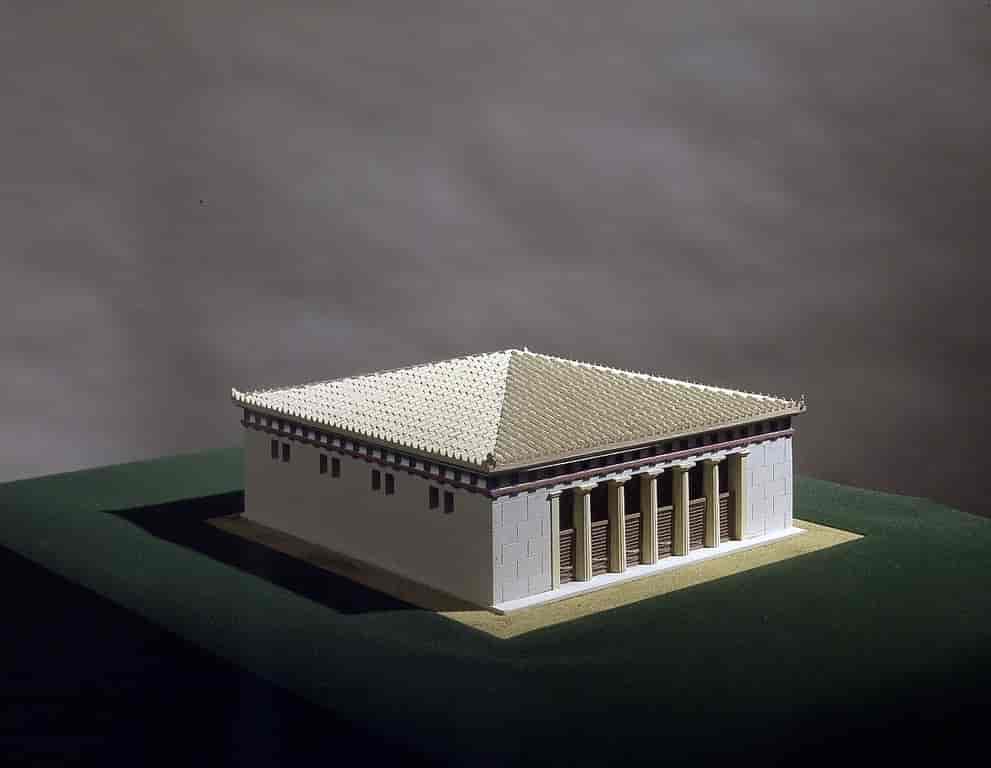 Model av det gamle bouleterion i Athen, ca. 500 fvt.