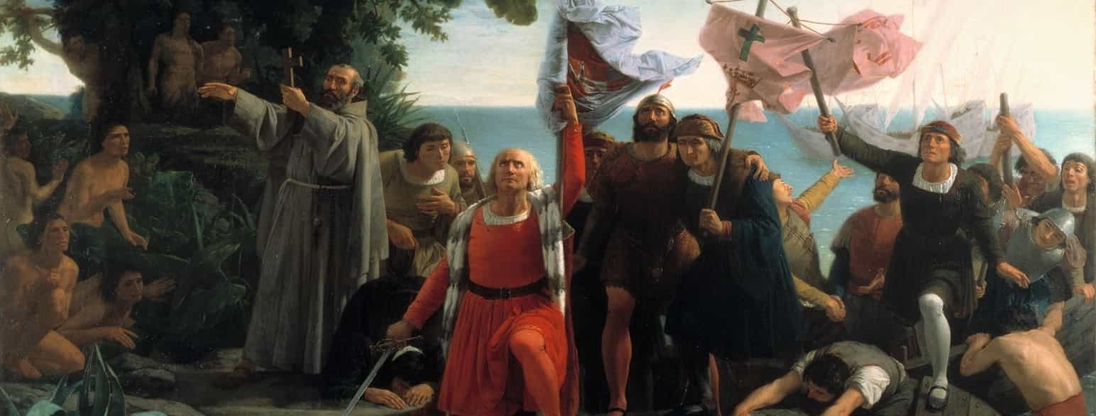 Kristoffer Columbus ankommer Amerika