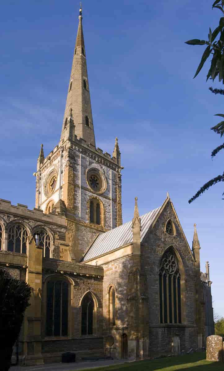 Holy Trinity-kirken i Stratford-upon-Avon, kirken hvor Shakespeare ligger begravet