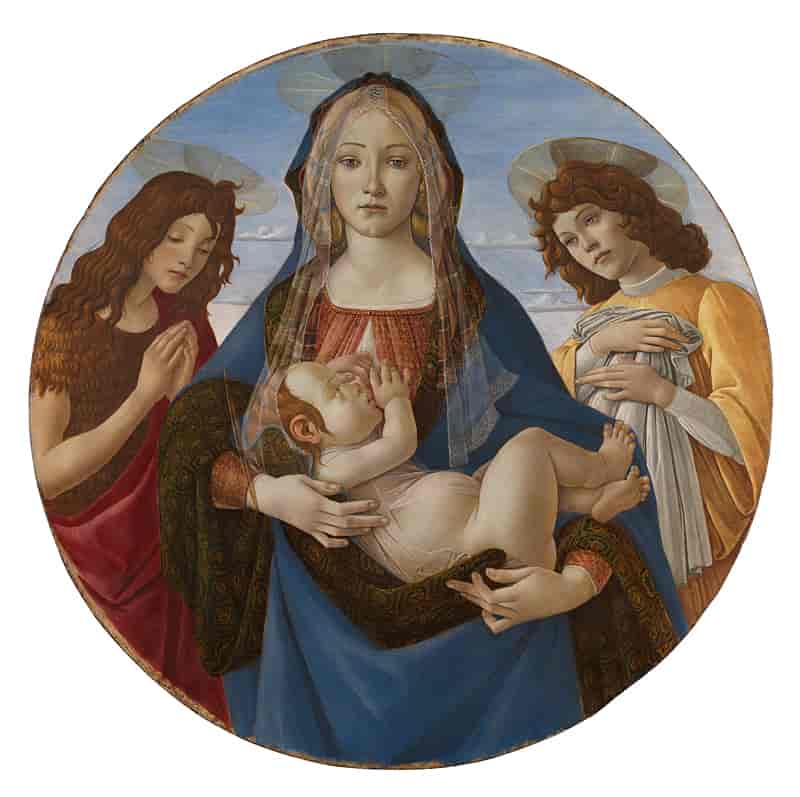 Jomfru Maria og barn, Johannes og en engel