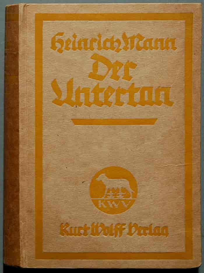 Førsteutgaven av "Der Untertan" (1918)