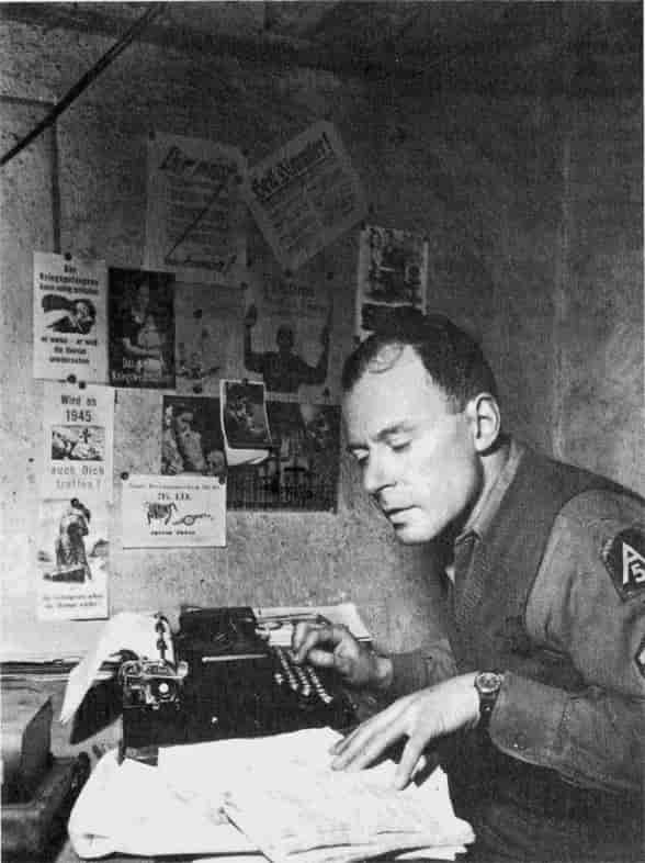 Klaus Mann som US-sergeant i Italia i 1944