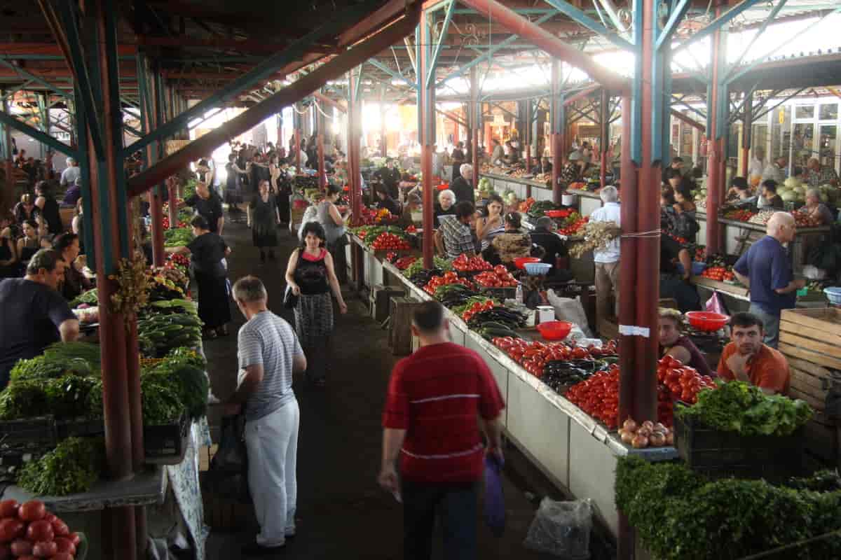 Matmarkedet i Kutaisi