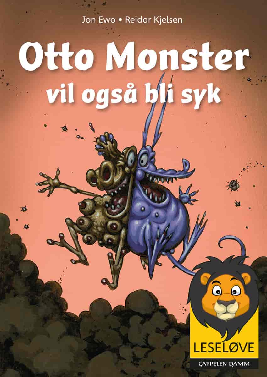 Omslag "Otto Monster vil også bli syk", ny utgave 2019