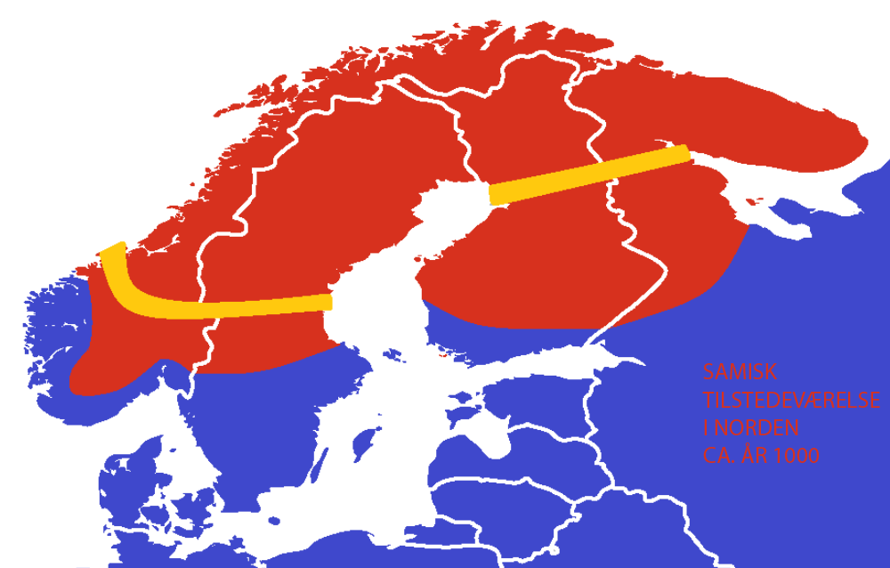 Samisk tilstedeværelse i Norden ca. år 1000