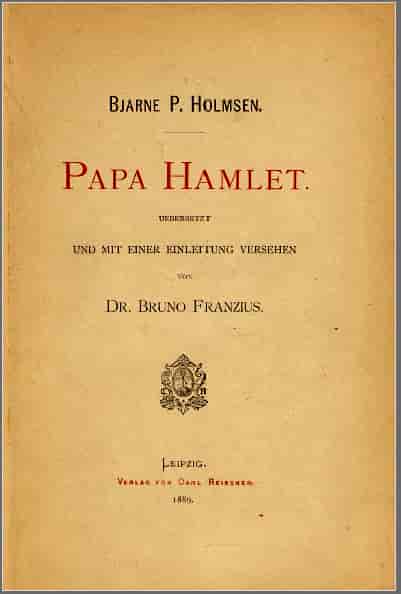 Førsteutgaven av "Papa Hamlet" (1889)
