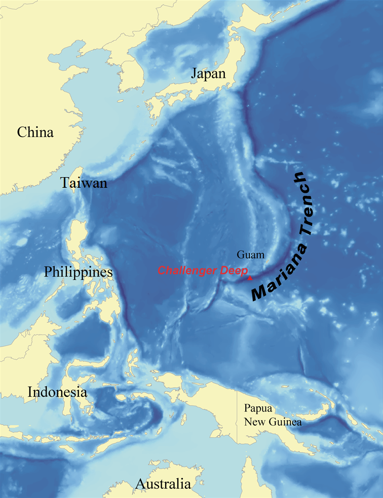Kart over Marianegropen