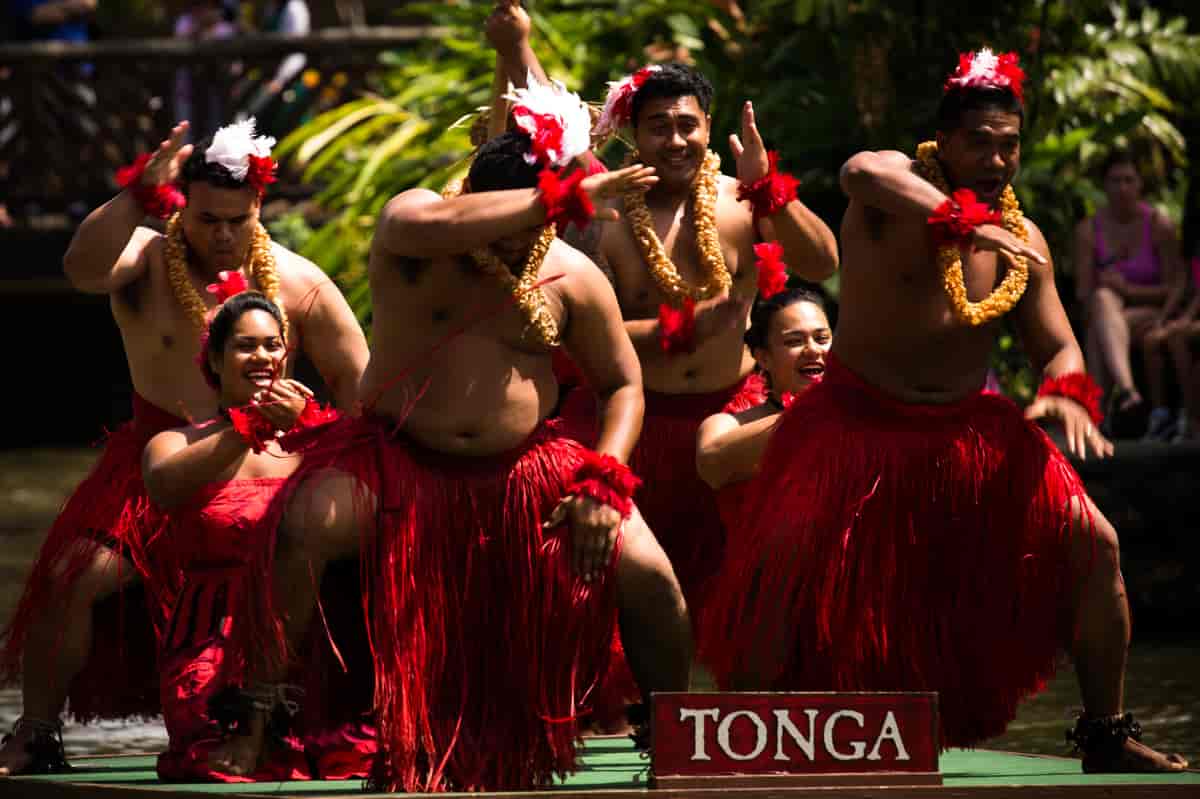 Tongansk flåte ved Polynesian Cultural Center